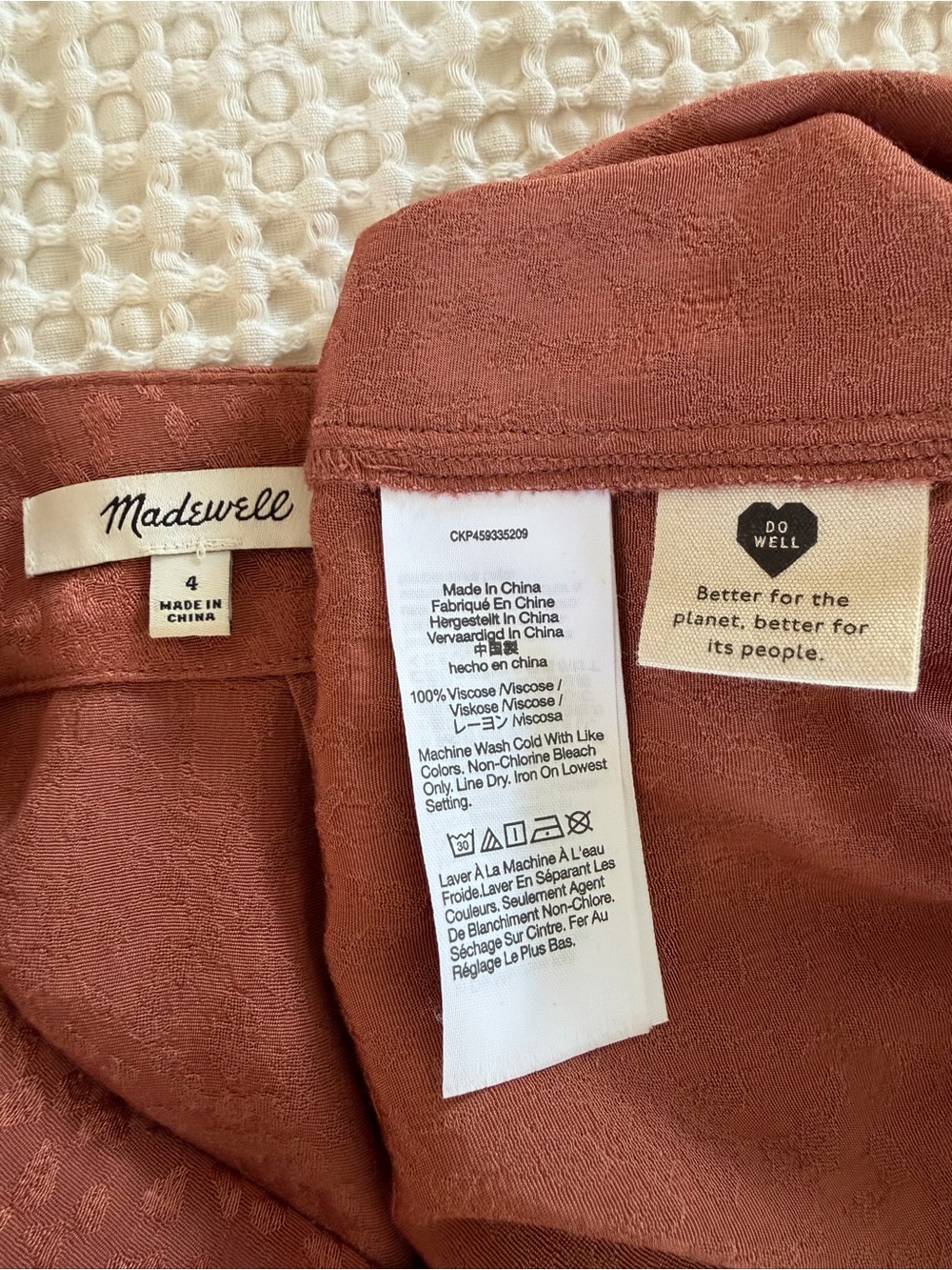 Madewell Cheetah Jacquard Bias Cut Midi Skirt Rust Satin Size 4 ND132 HO21 - Picture 4 of 11